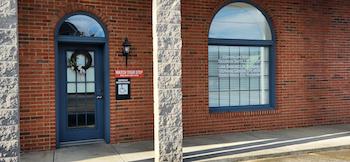 view of the doors of Stephanie's Columbia office